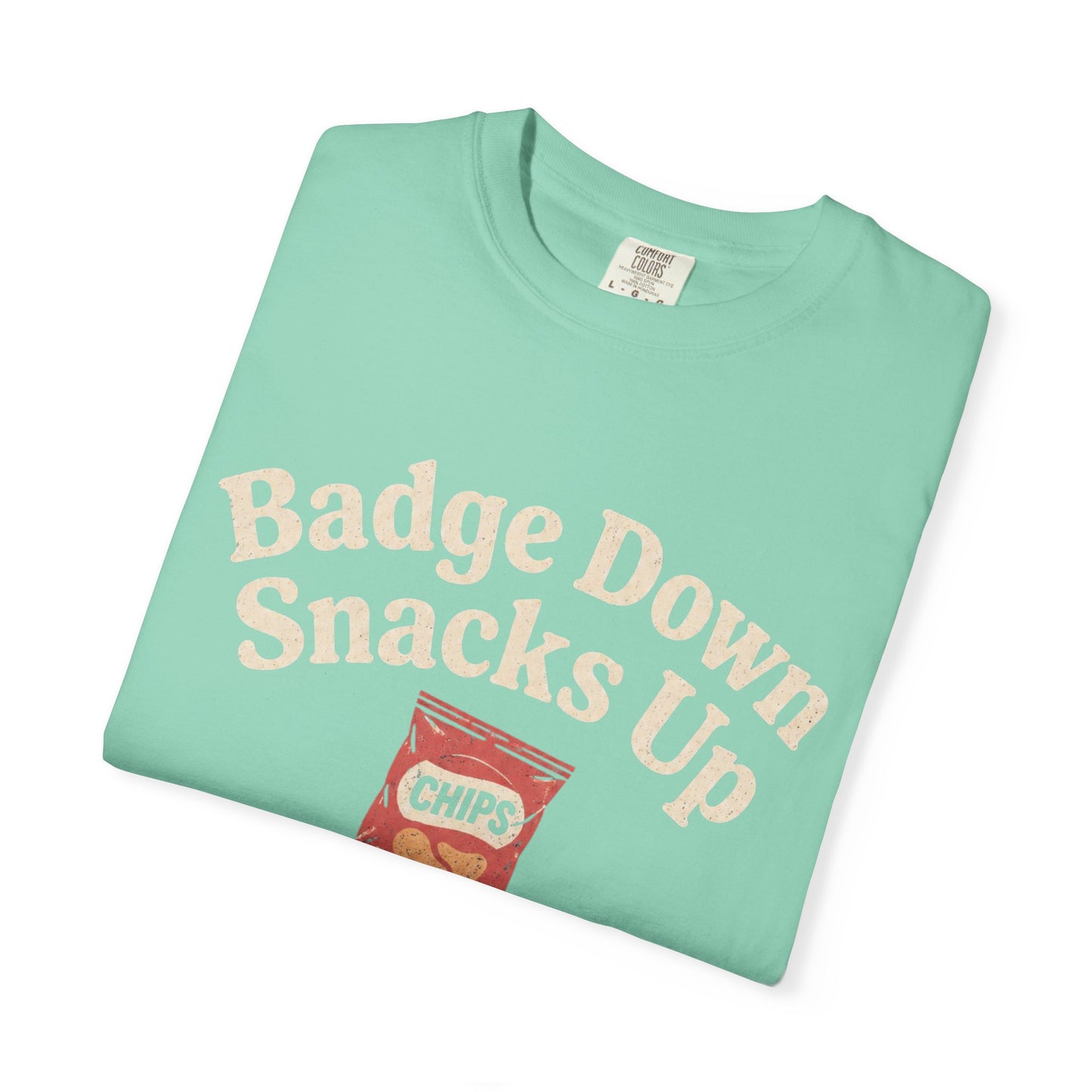 Badge Down Snacks Up