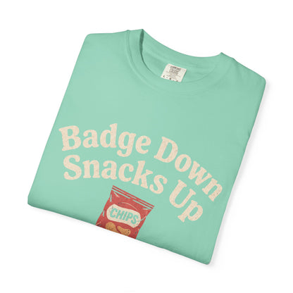 Badge Down Snacks Up