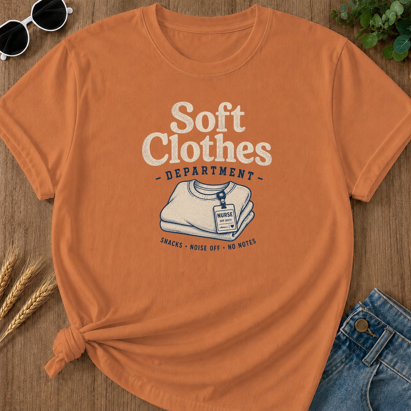 Soft Clothes Department T-Shirt - Yam Mockup