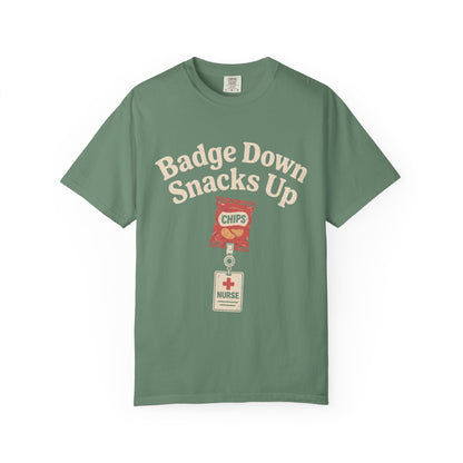 Badge Down Snacks Up