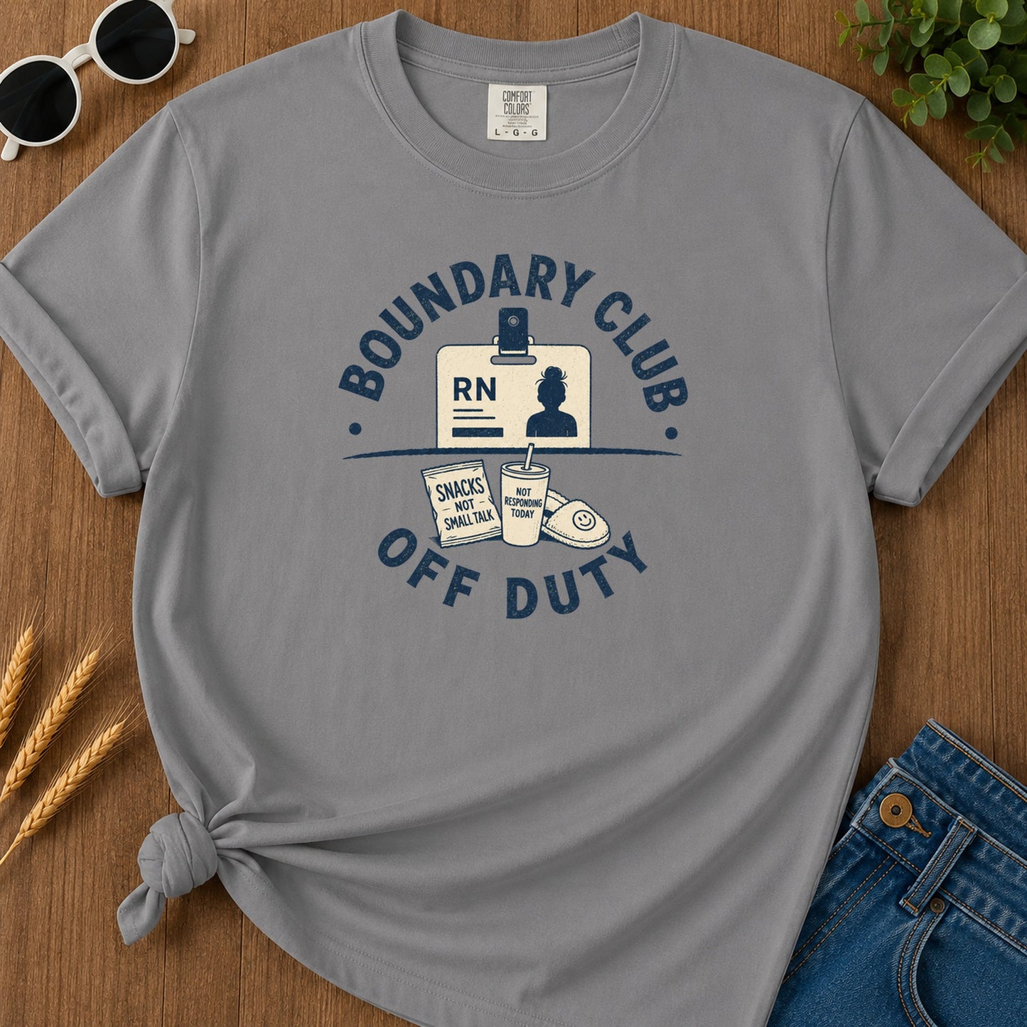 Boundary Club T-Shirt - Grey Mockup