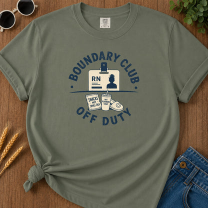 Boundary Club T-Shirt - Moss Mockup