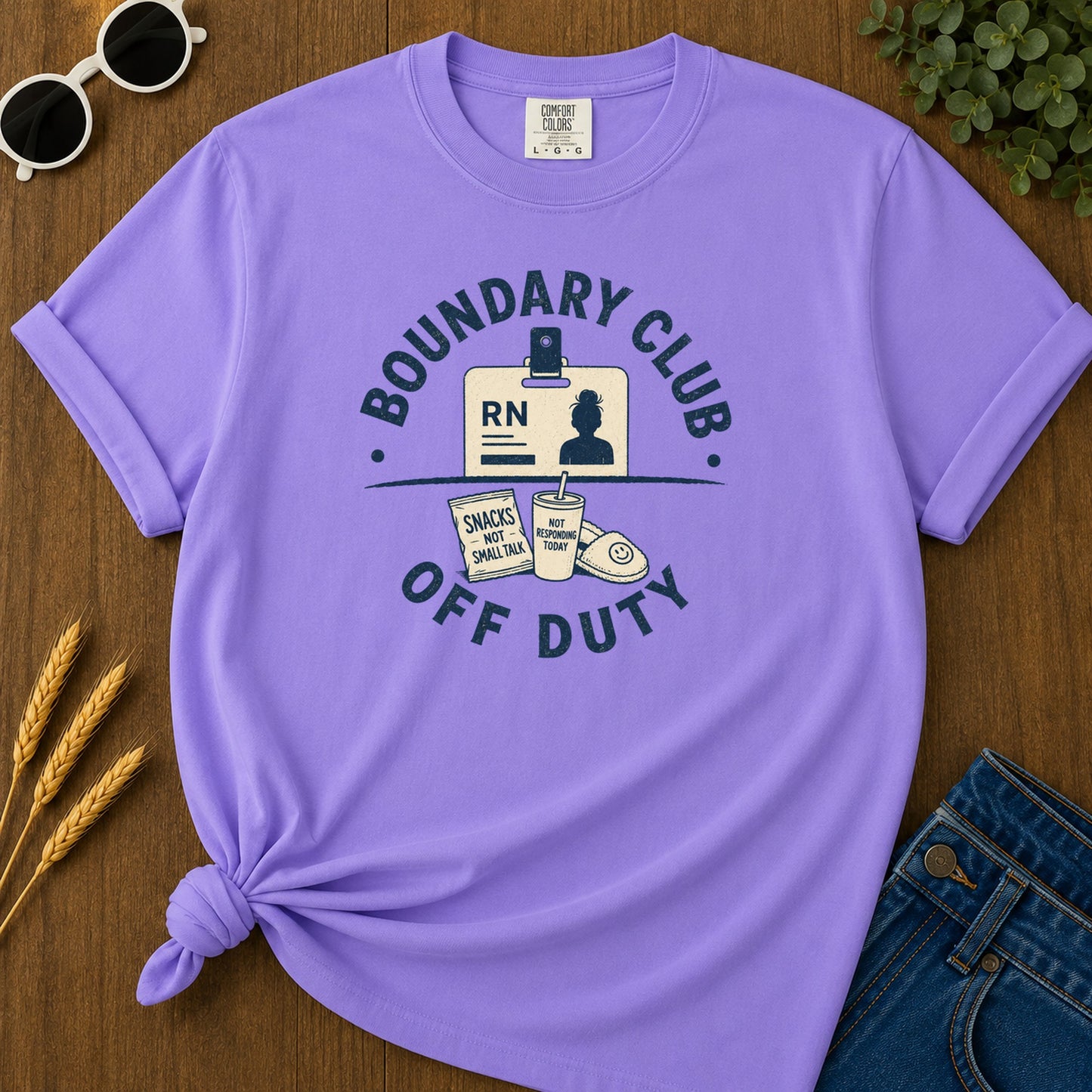 Boundary Club T-Shirt - Violet Mockup