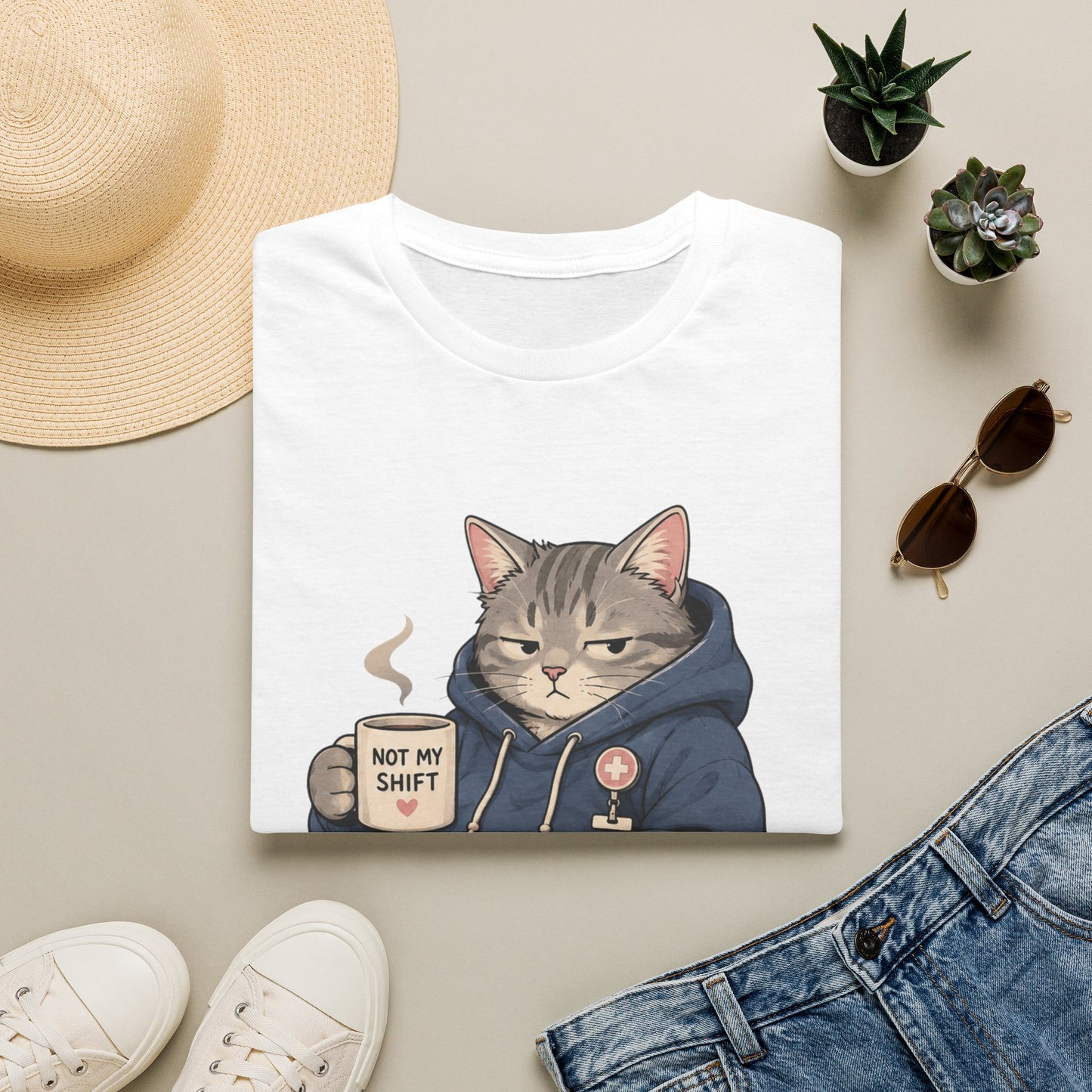 Off Duty Cat T-shirt