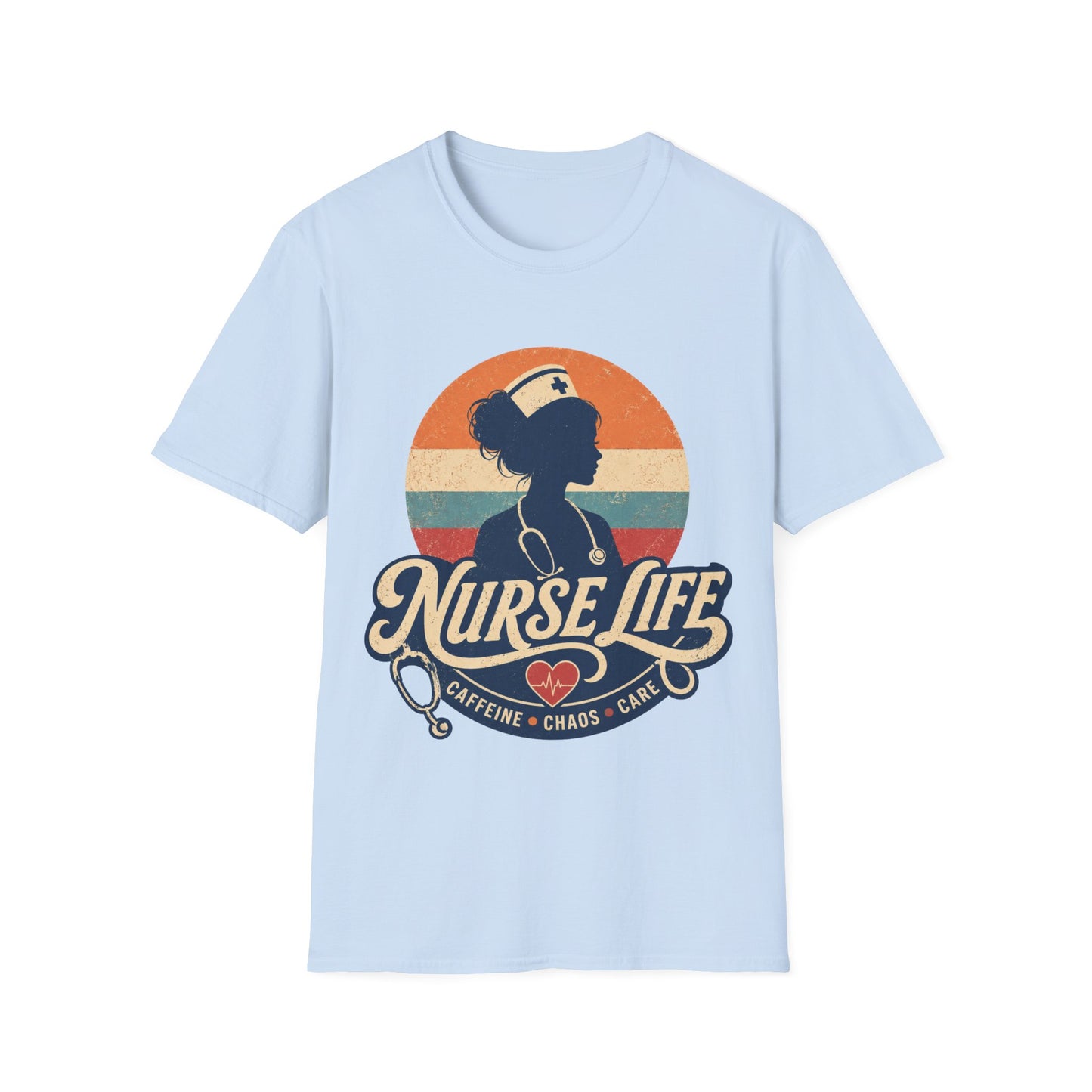Nurse Life Caffeine Chaos Care T-shirt