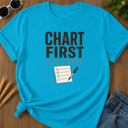 Chart First T-Shirt - Sapphire Mockup