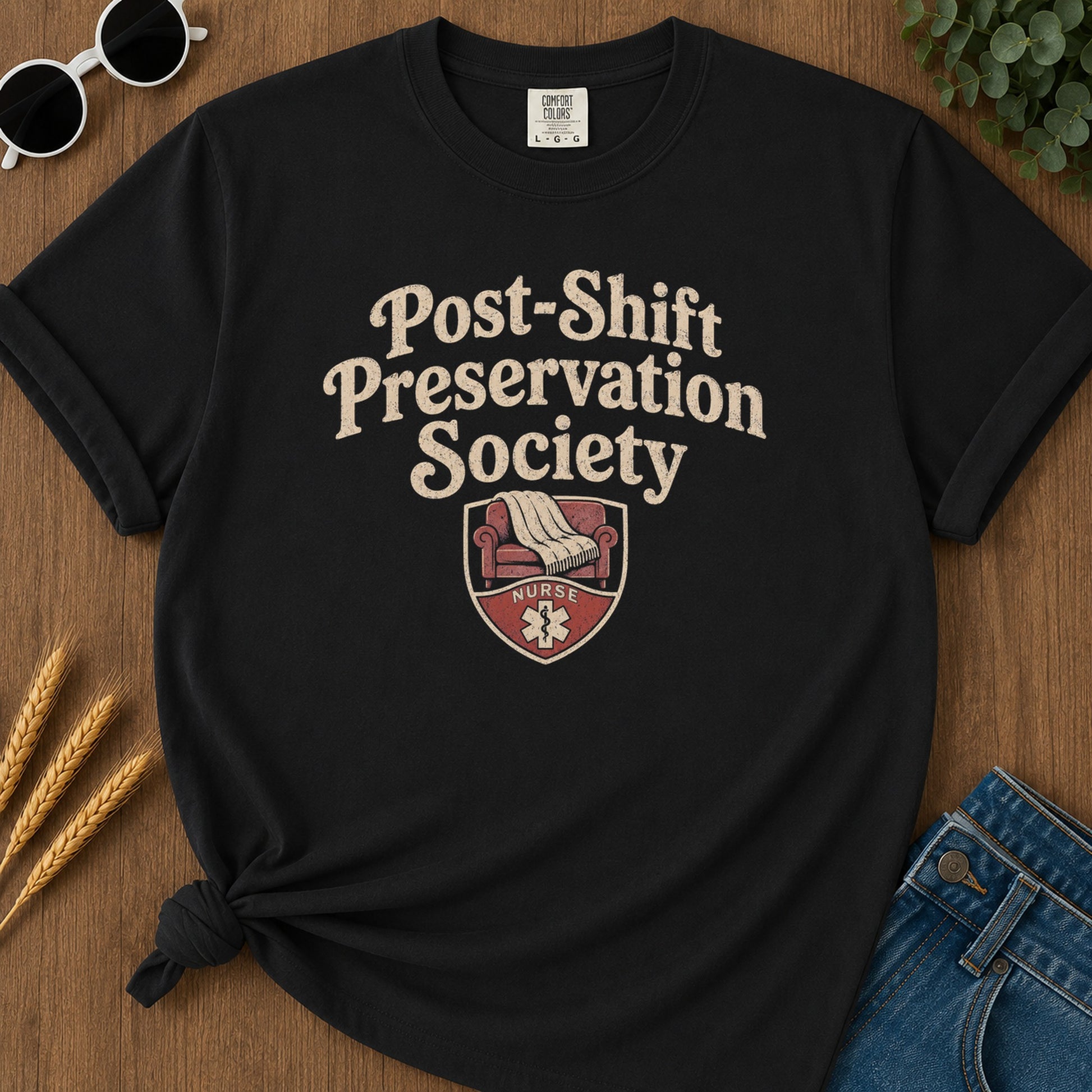 Preservation Society T-Shirt - Black Mockup