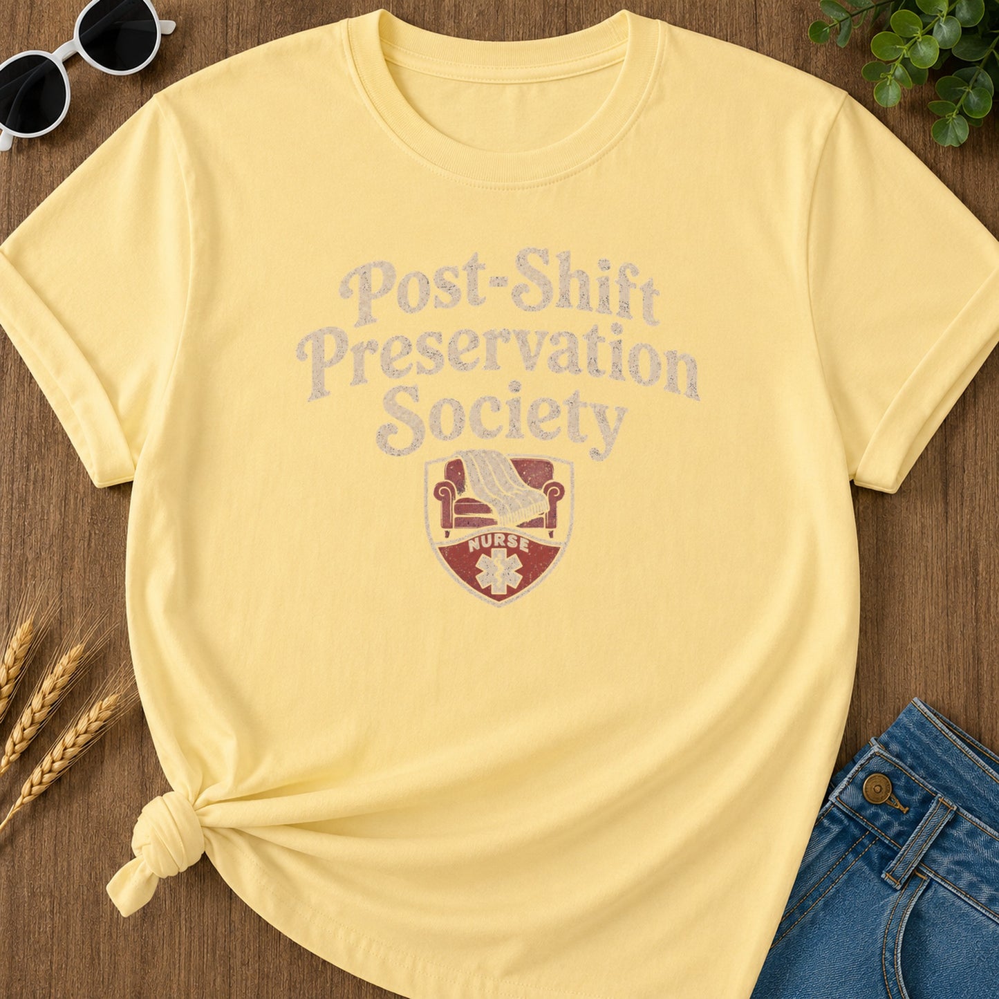 Preservation Society T-Shirt - Butter Mockup