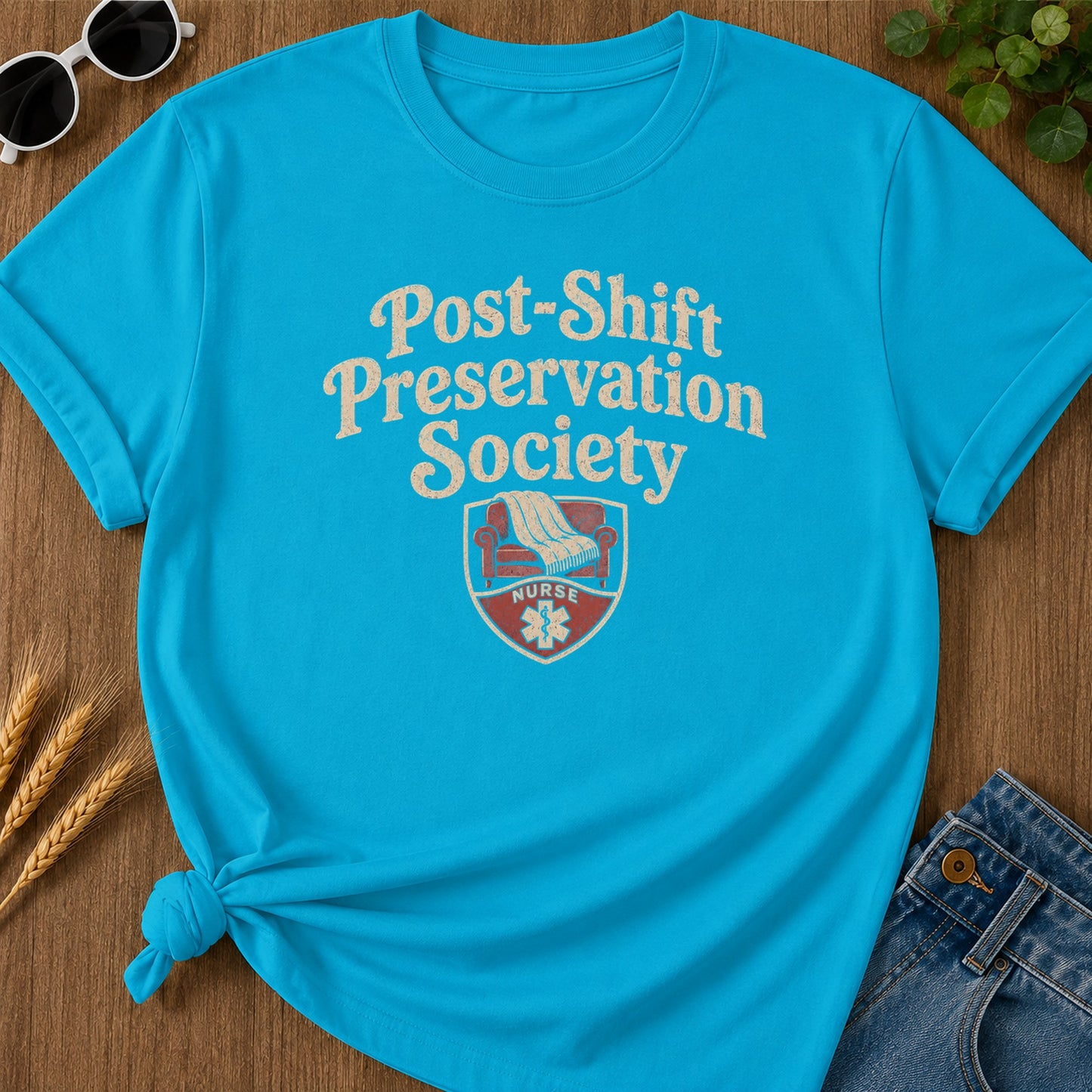 Preservation Society T-Shirt - Sapphire Mockup