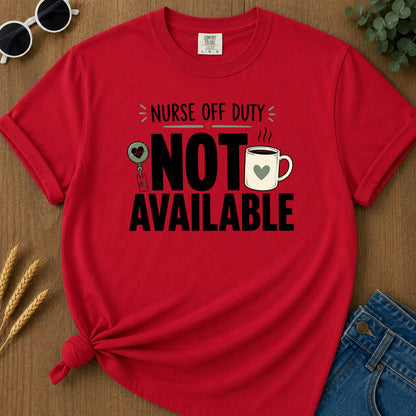 Not Available T-Shirt - Red Mockup