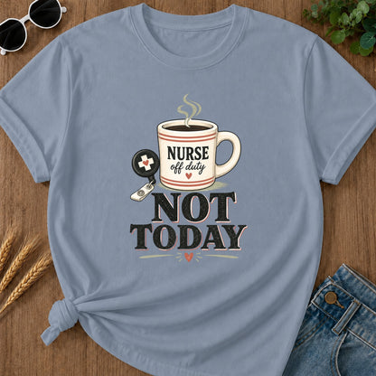 Striped Not Today T-Shirt - Blue Jean Mockup
