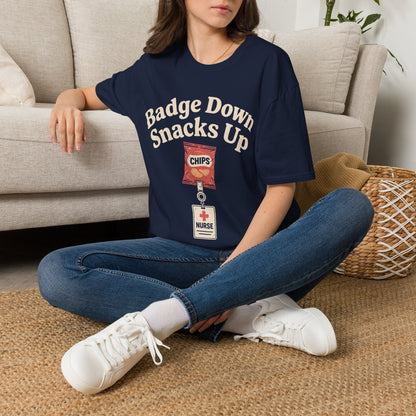 Badge Down Snacks Up T-shirt