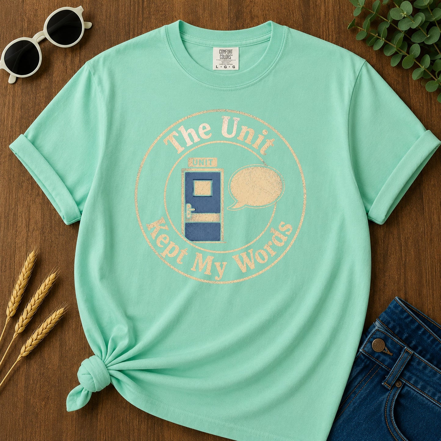 Unit Kept Words T-Shirt - Island Reef Mockup
