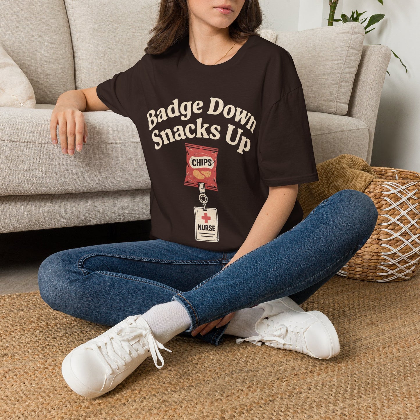 Badge Down Snacks Up T-shirt