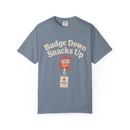 Badge Down Snacks Up