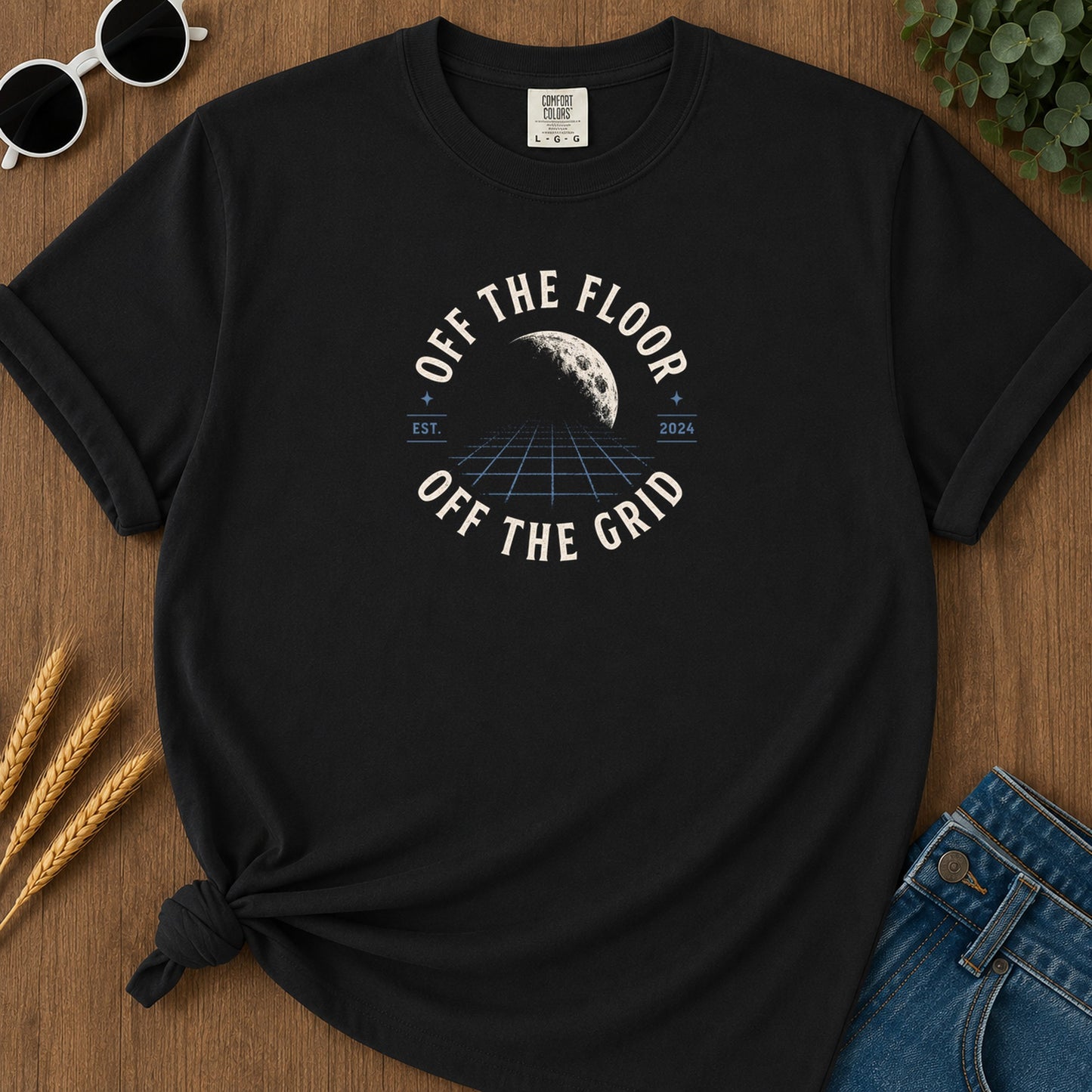 Off Grid T-Shirt - Black Mockup