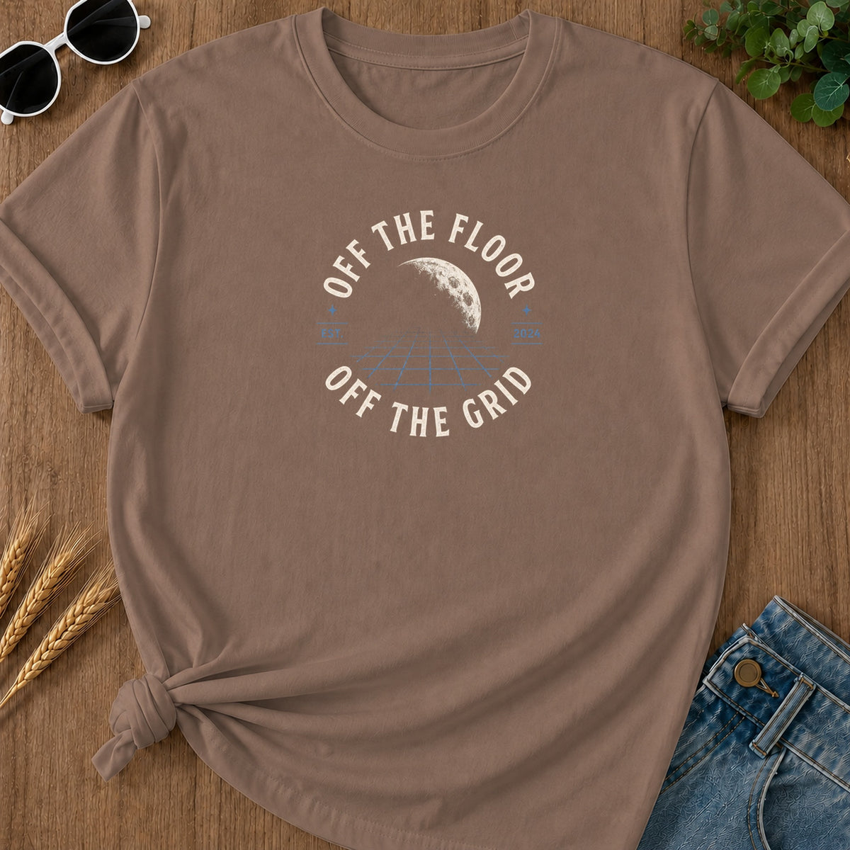 Off Grid T-Shirt - Espresso Mockup