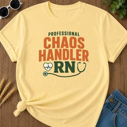 Professional Chaos Handler T-Shirt - Butter Mockup