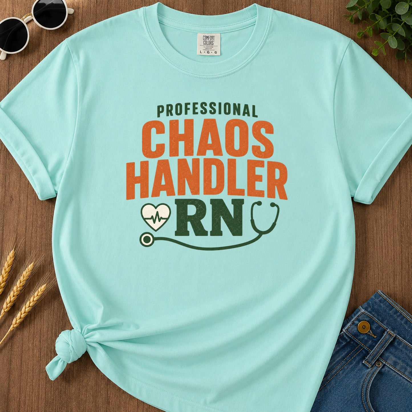 Professional Chaos Handler T-Shirt - Chalky Mint Mockup