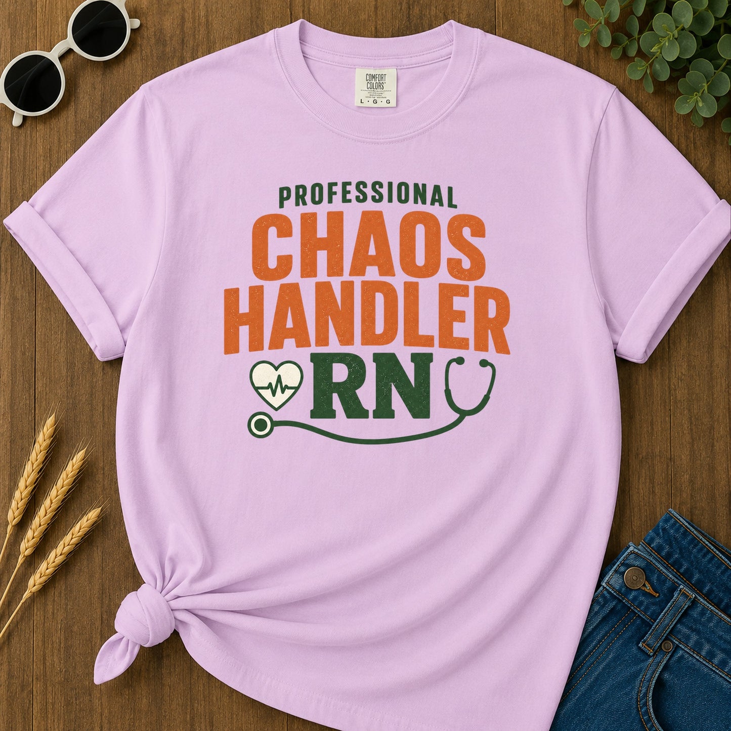 Professional Chaos Handler T-Shirt - Orchid Mockup