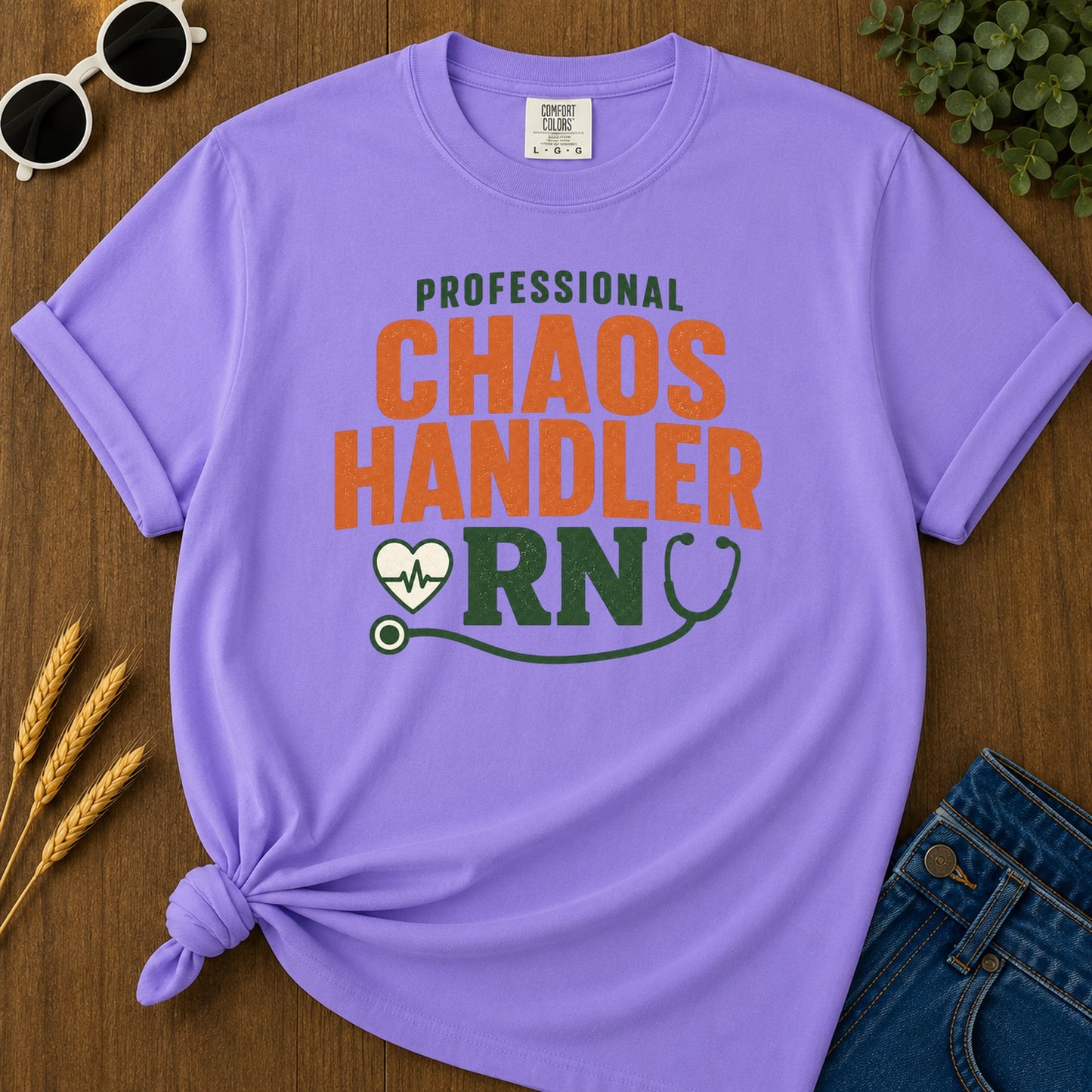 Professional Chaos Handler T-Shirt - Violet Mockup
