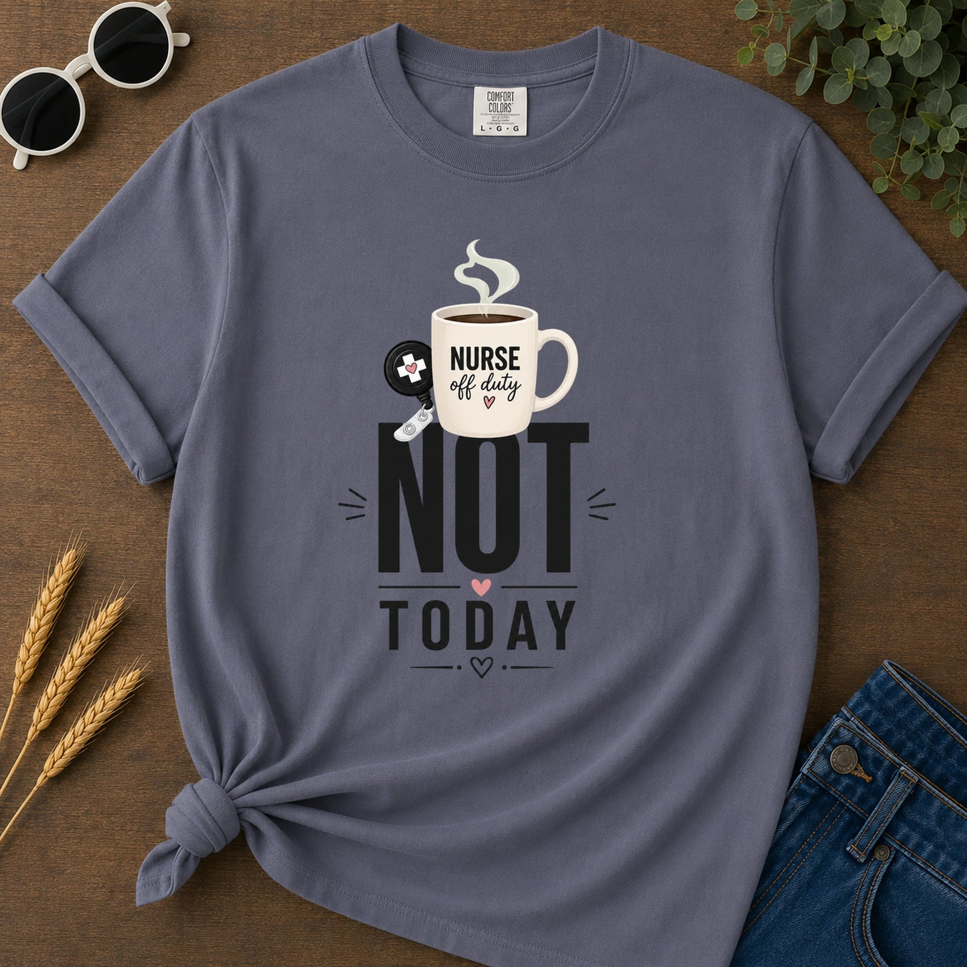 Modern Not Today T-Shirt - Navy Mockup