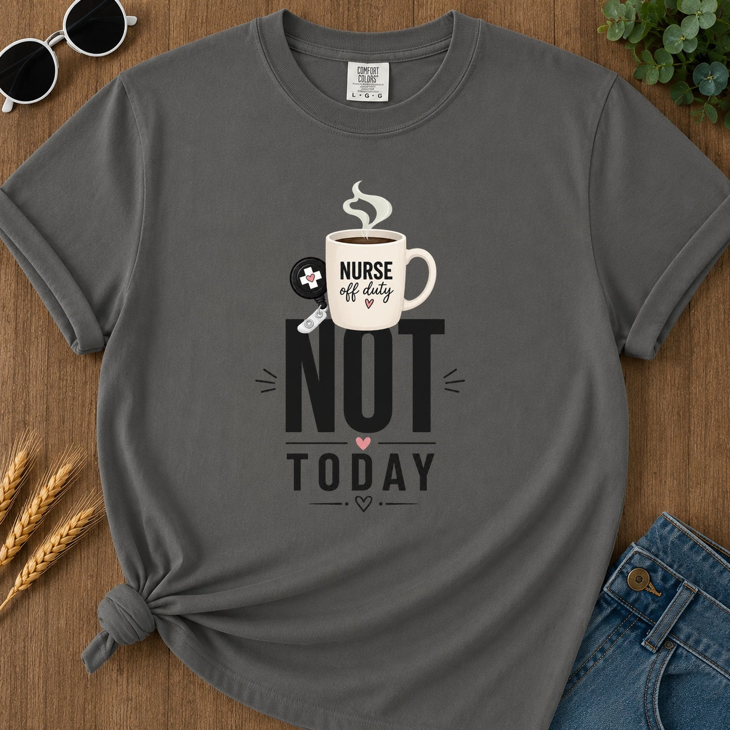 Modern Not Today T-Shirt - Pepper Mockup