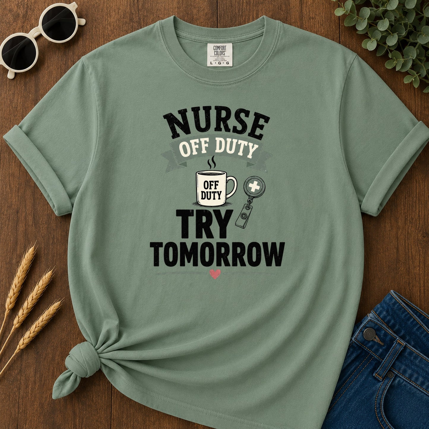 Try Tomorrow T-Shirt - Light Green Mockup