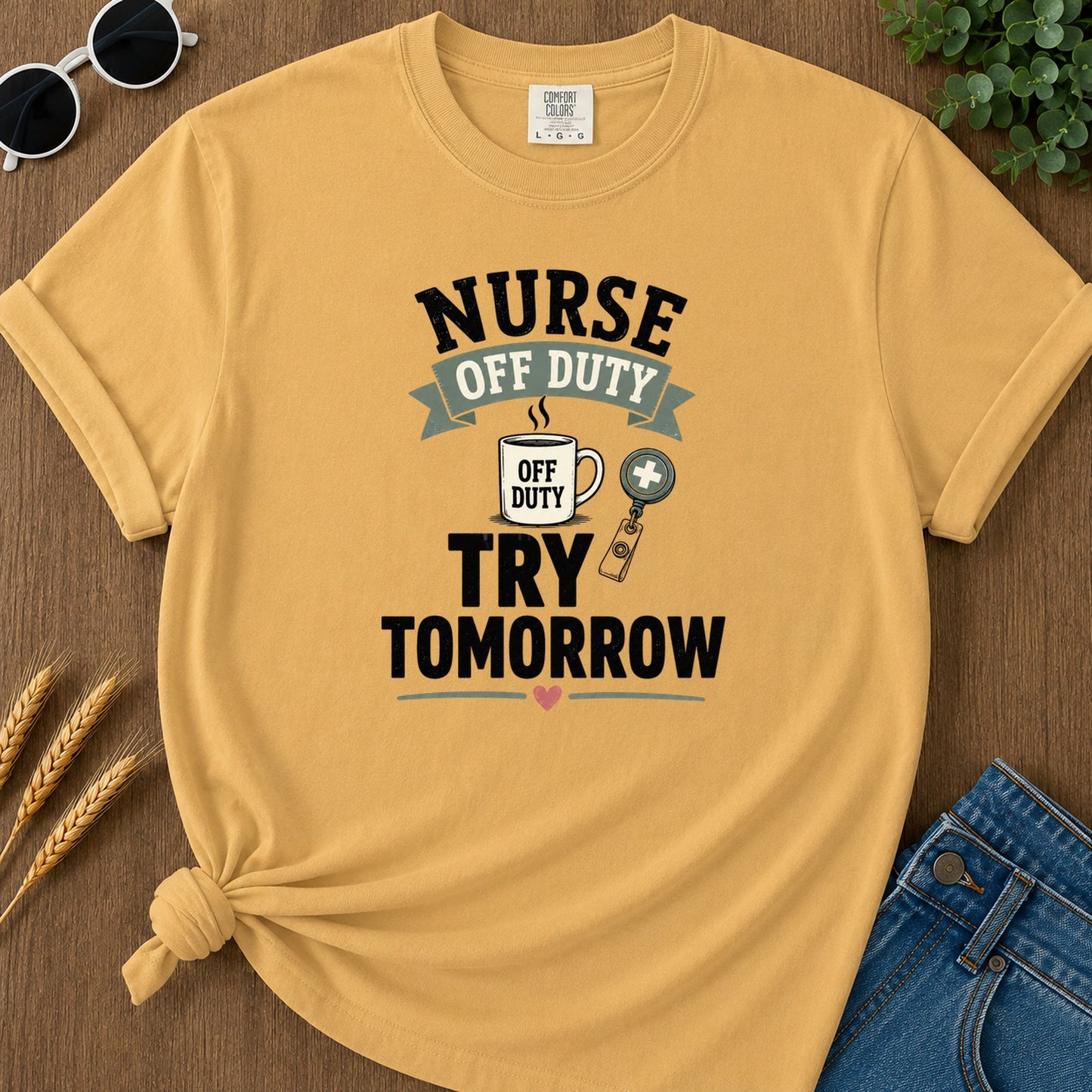 Try Tomorrow T-Shirt - Mustard Mockup