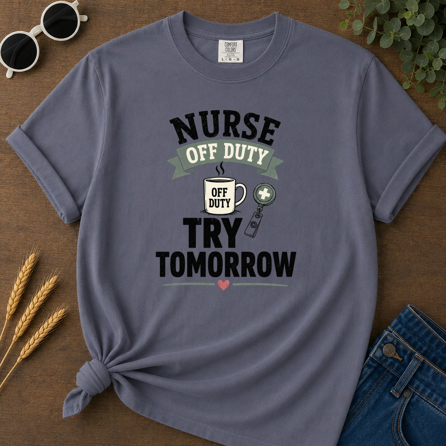 Try Tomorrow T-Shirt - Navy Mockup