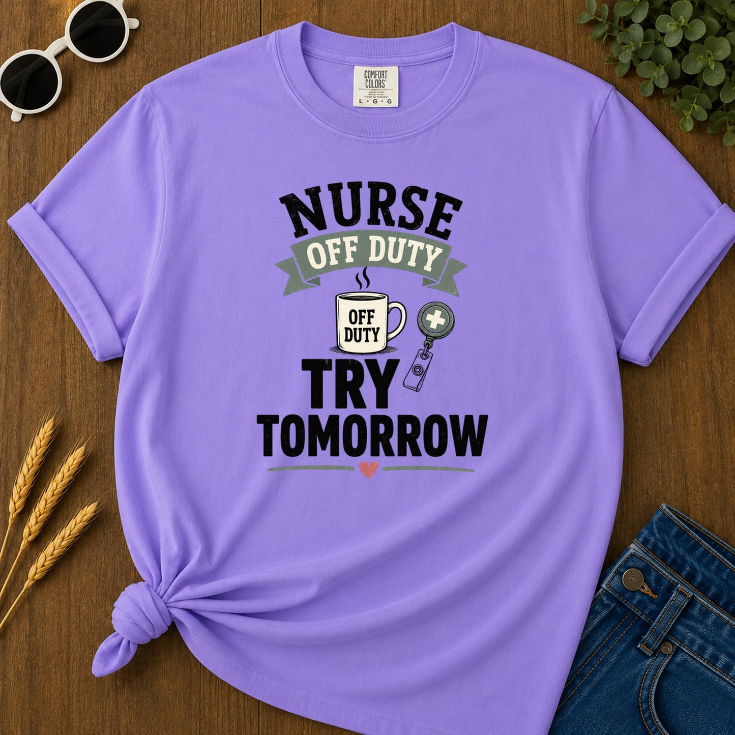Try Tomorrow T-Shirt - Violet Mockup