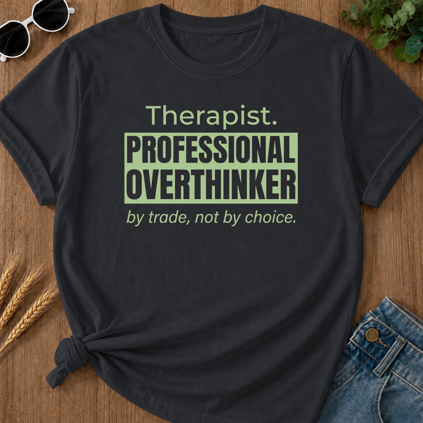 Professional Overthinker T-Shirt - Graphite Mockup