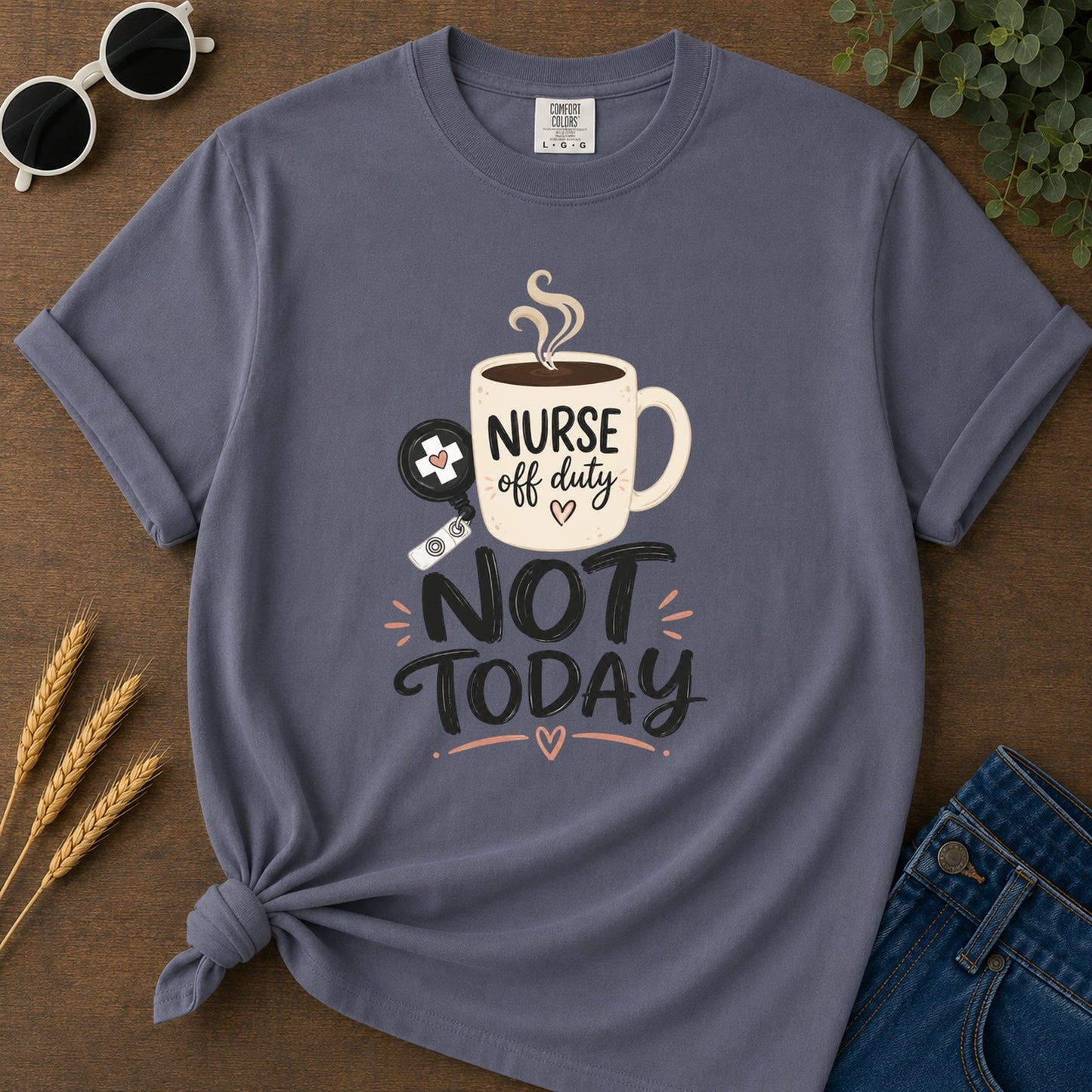 Coffee Break T-Shirt - Navy Mockup