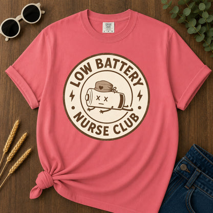 Low Battery Nurse Club T-Shirt - Watermelon Mockup