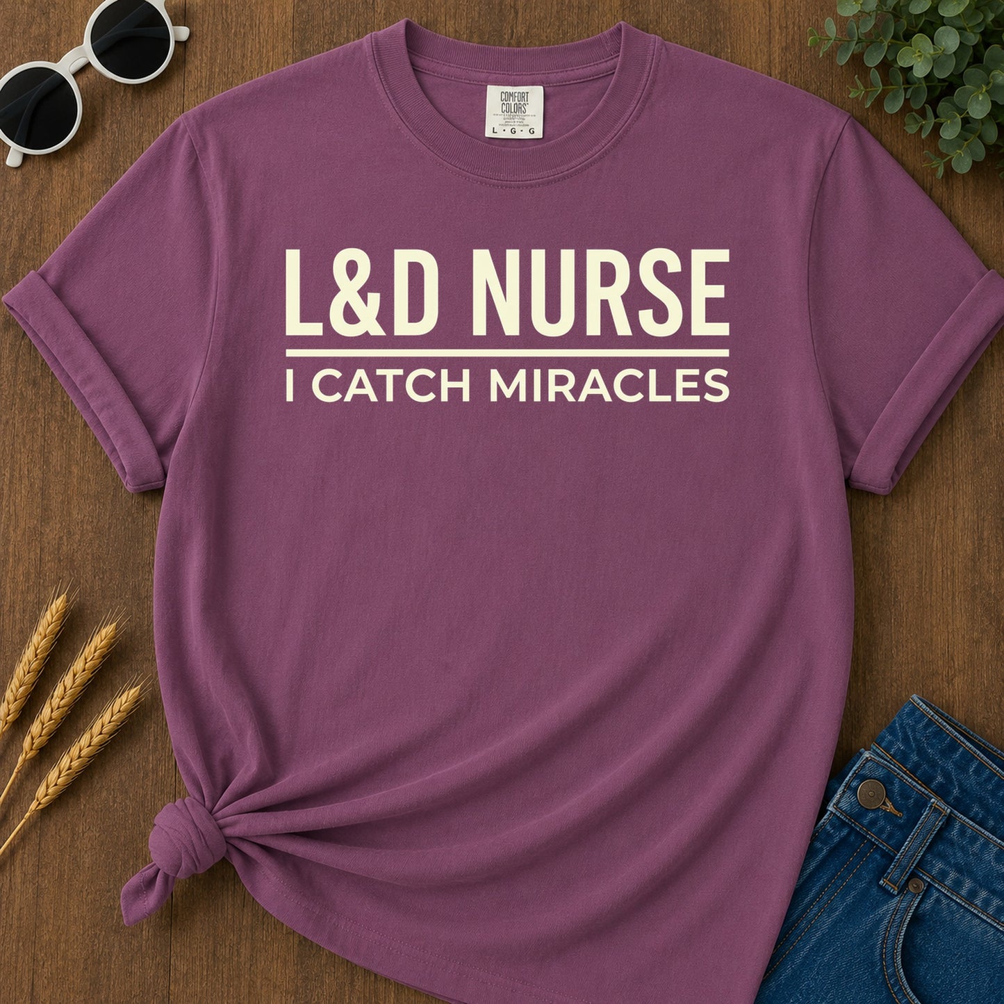 Ld Catch Miracles T-Shirt - Berry Mockup