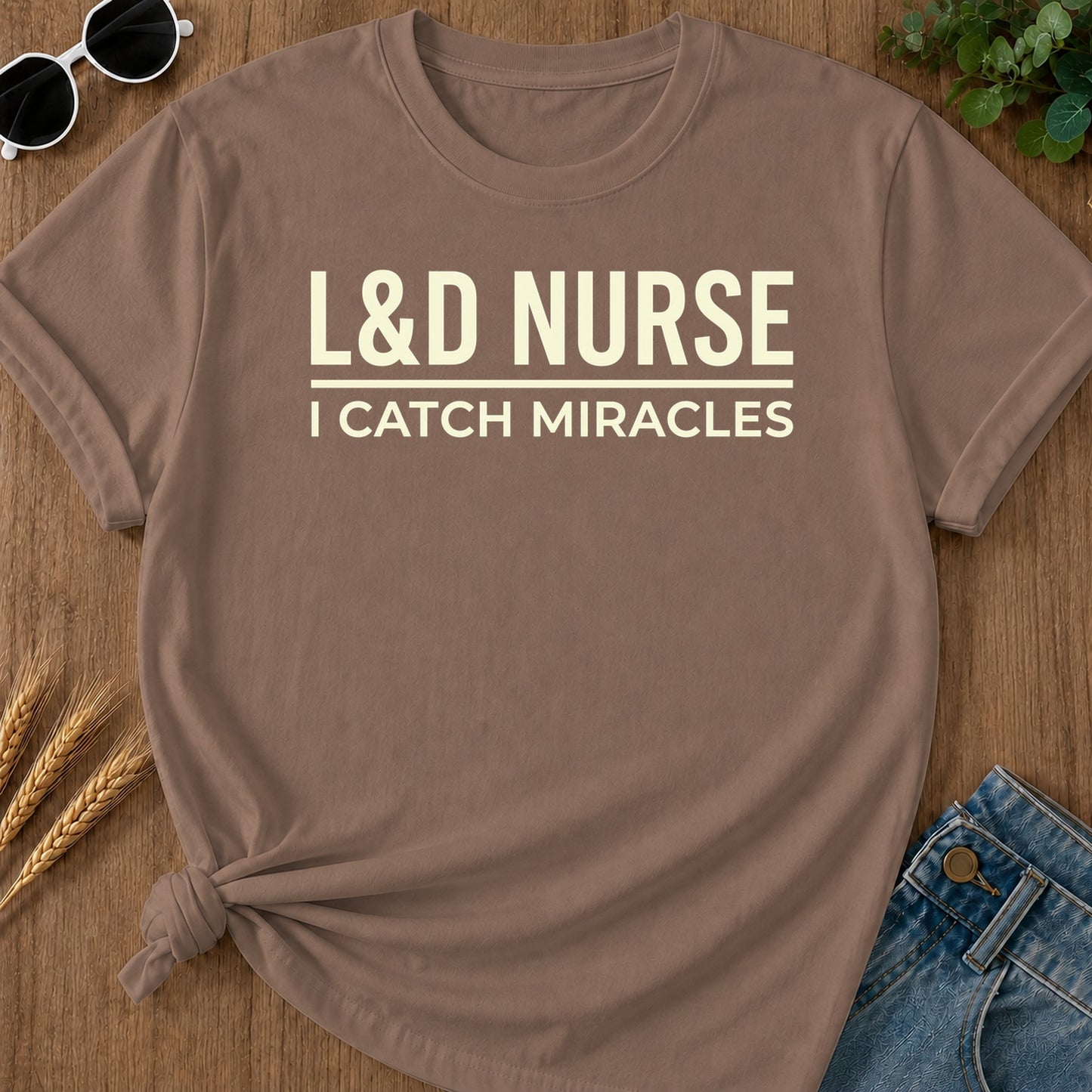Ld Catch Miracles T-Shirt - Espresso Mockup