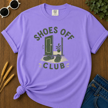 Shoes Off Club T-Shirt - Violet Mockup