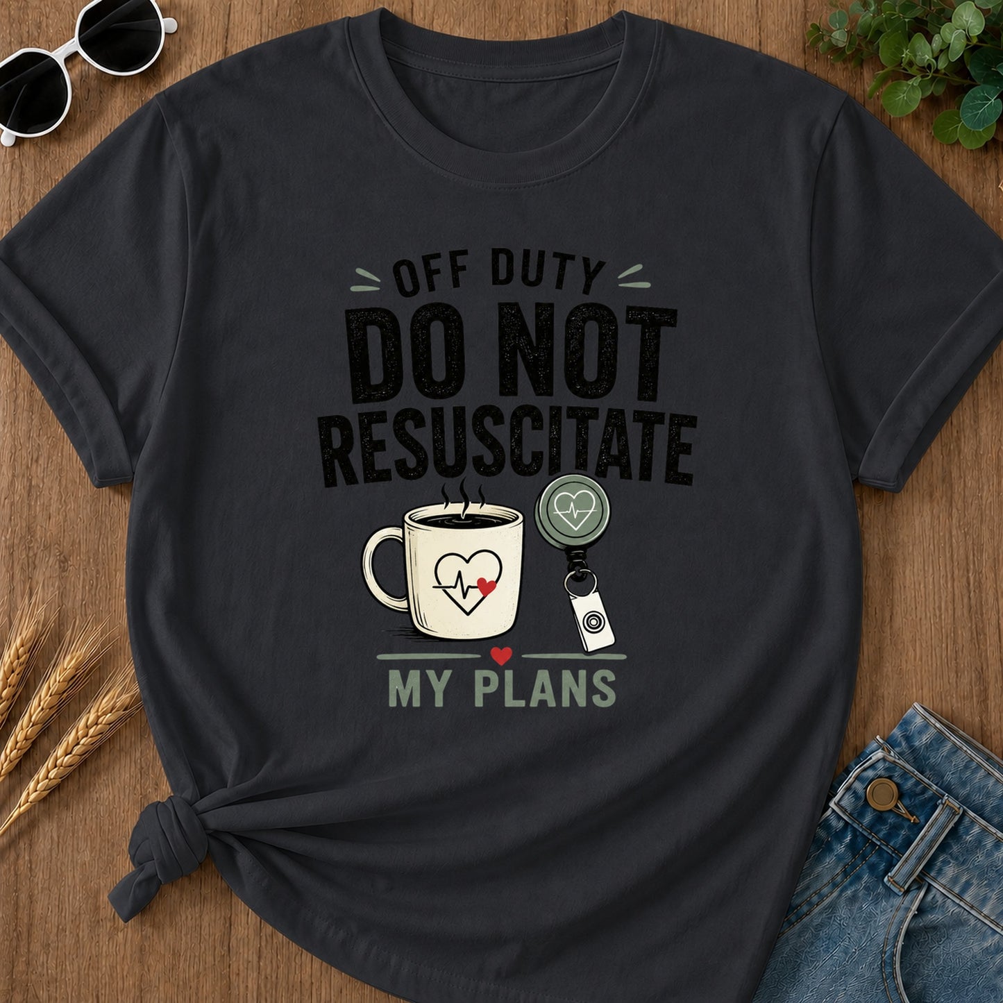 Do Not Resuscitate T-Shirt - Graphite Mockup