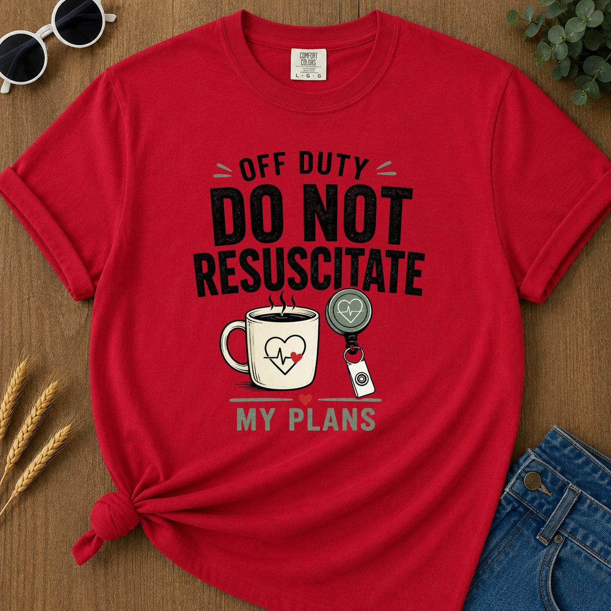 Do Not Resuscitate T-Shirt - Red Mockup