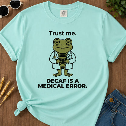 Trust Decaf T-Shirt - Chalky Mint Mockup