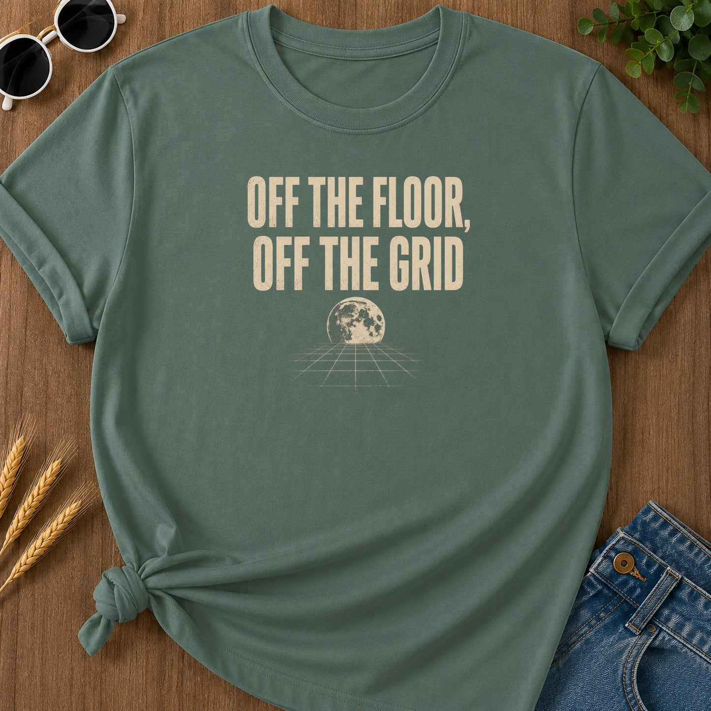 Off Grid 212 T-Shirt - Blue Spruce Mockup