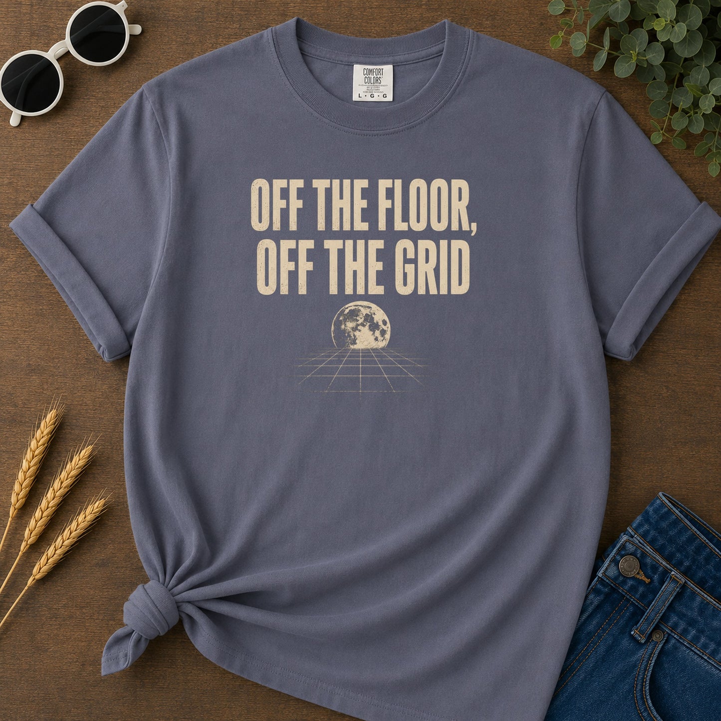 Off Grid 212 T-Shirt - Navy Mockup
