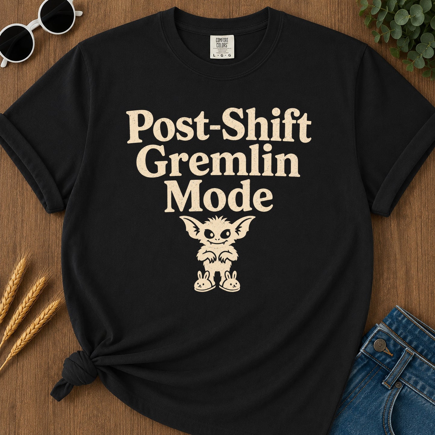 Post Shift Gremlin 220 T-Shirt - Black Mockup