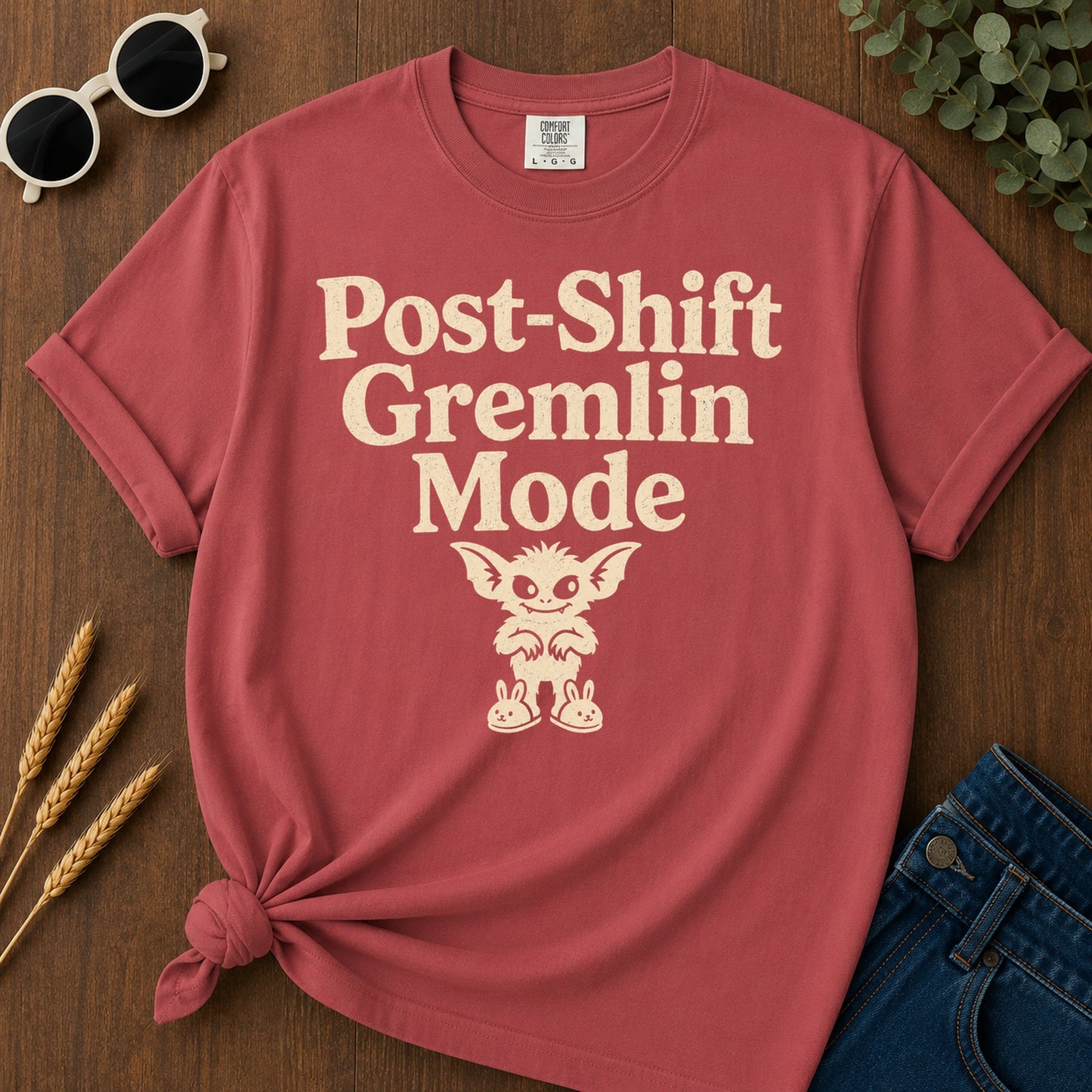 Post Shift Gremlin 220 T-Shirt - Crimson Mockup