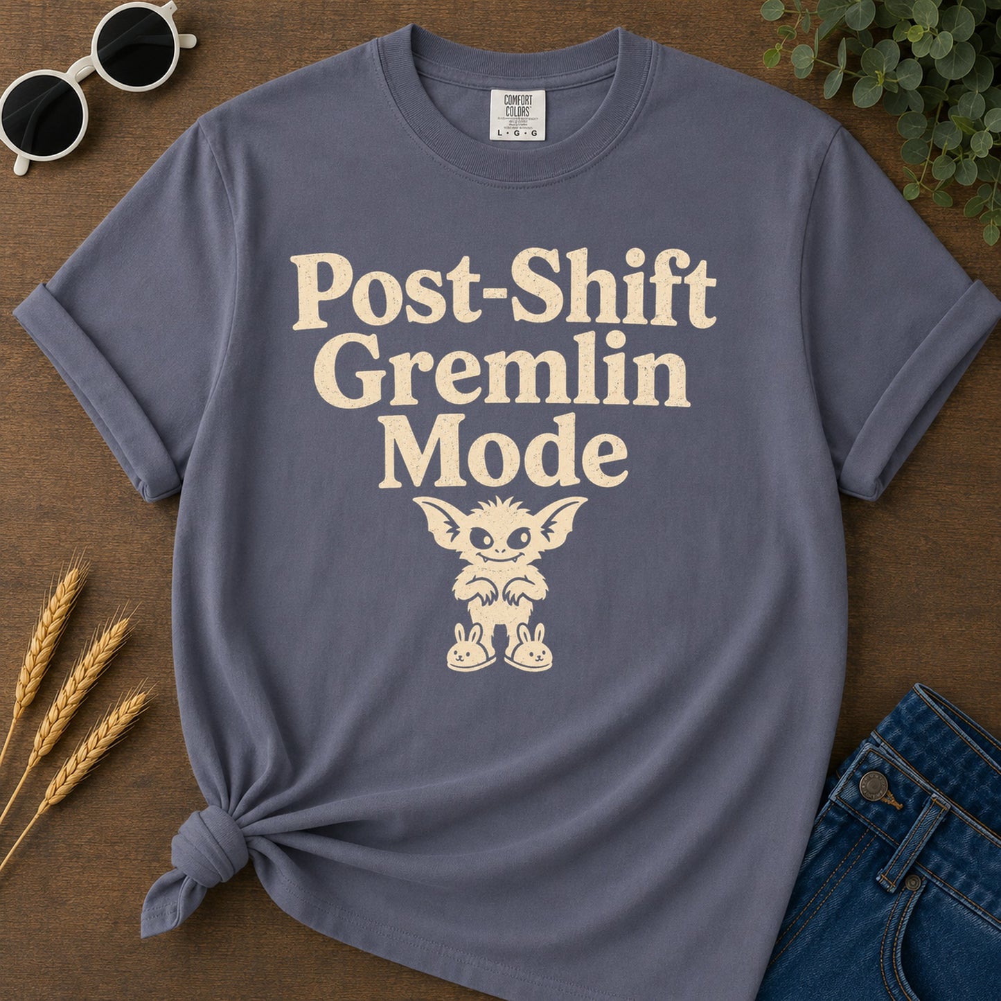 Post Shift Gremlin 220 T-Shirt - Navy Mockup