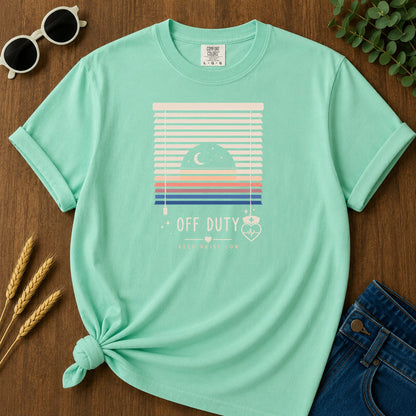 Off Duty Keep Noise Low T-Shirt - Island Reef Mockup