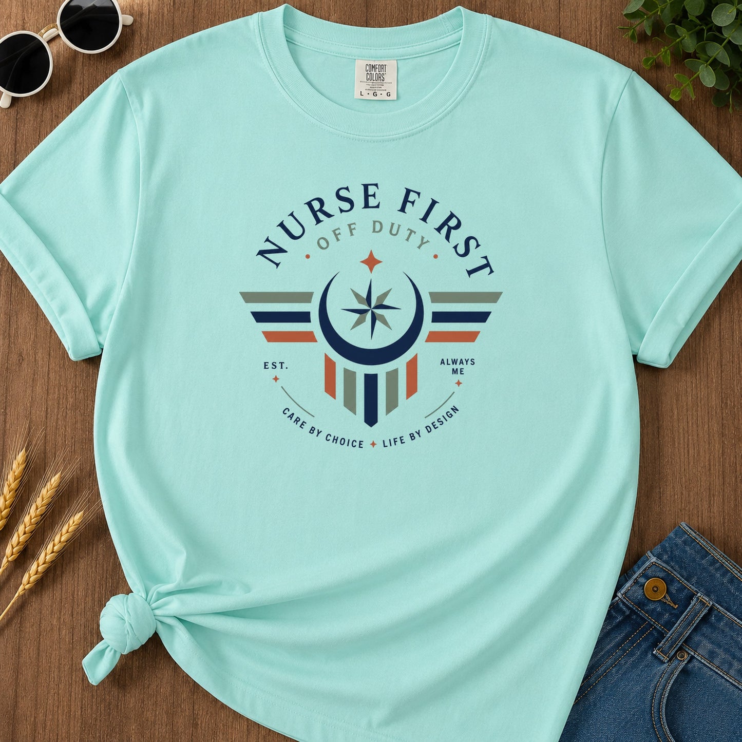 Nurse First 228 T-Shirt - Chalky Mint Mockup