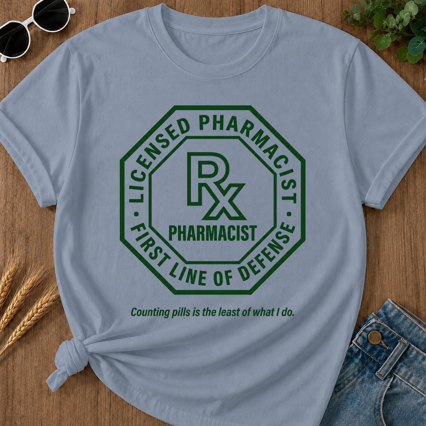 Licensed Pharmacist T-Shirt - Blue Jean Mockup