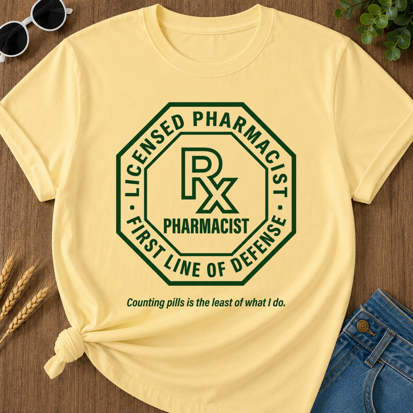 Licensed Pharmacist T-Shirt - Butter Mockup