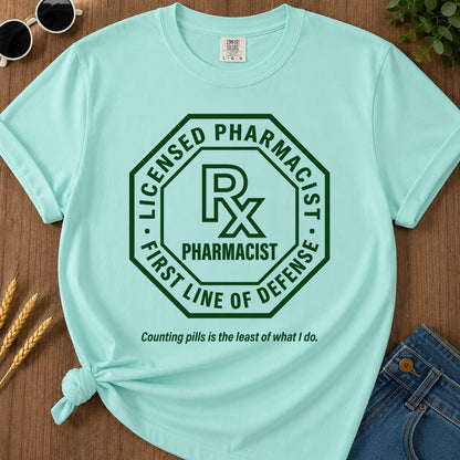 Licensed Pharmacist T-Shirt - Chalky Mint Mockup